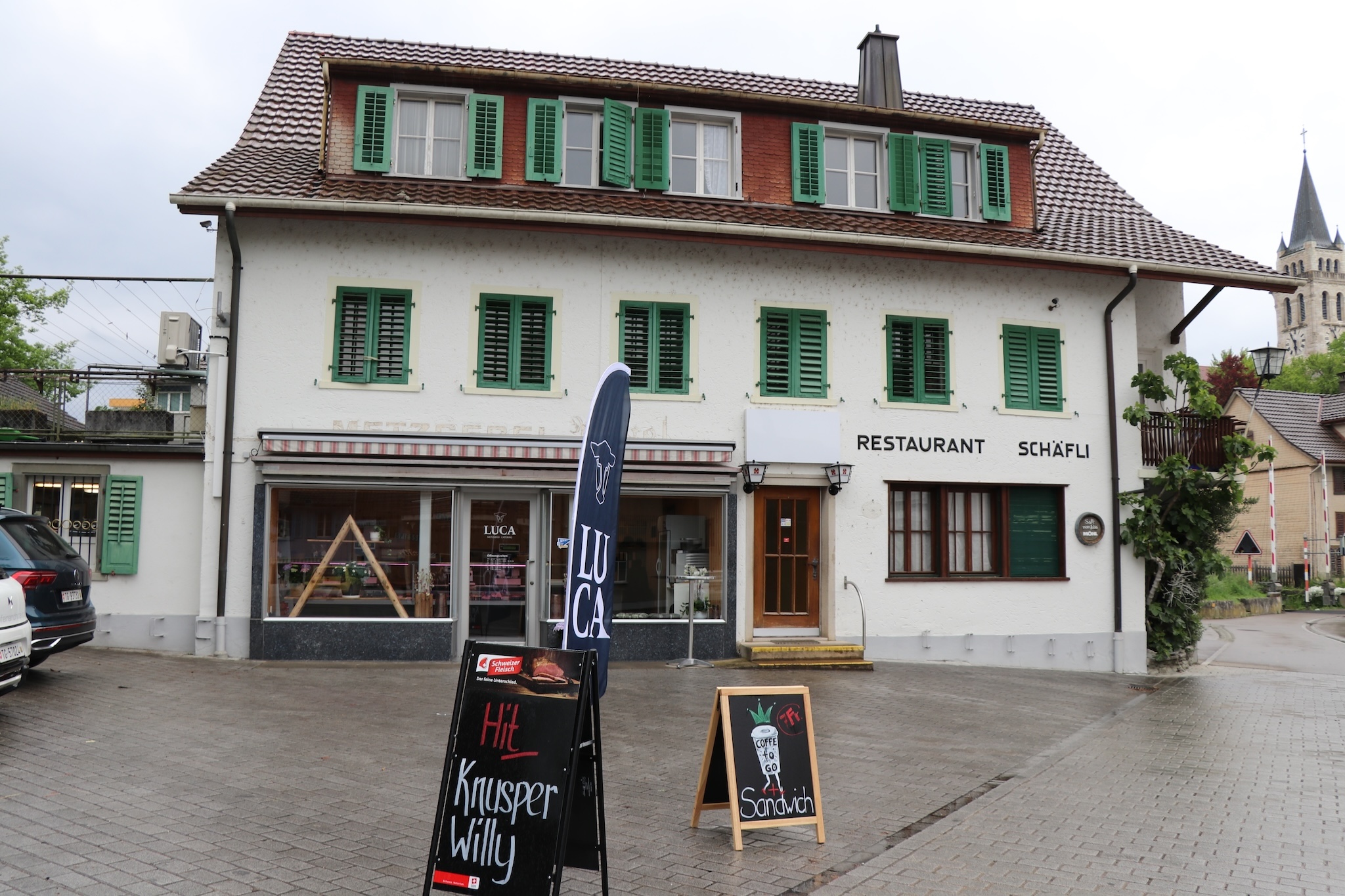 Metzgerei Romanshorn Innenansicht von aussen
